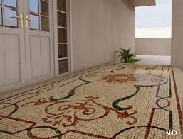 entrance mosaic marble rug mec