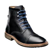 Mens Florsheim Indie Cap Boot Size 9 D Black Milled Leather