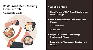 restaurant menu from scratch
