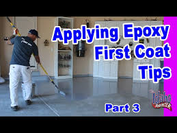 applying epoxy the first coat epoxy