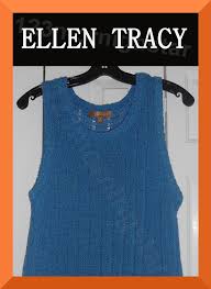 Ellen Tracy Teal Knit Cotton Blend Style No X7s16614t Tank Top Cami Size 16 Xl Plus 0x