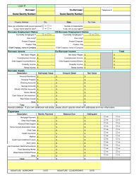 personal financial statement templates