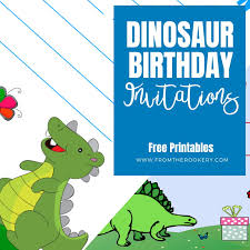 printable dinosaur birthday invitations