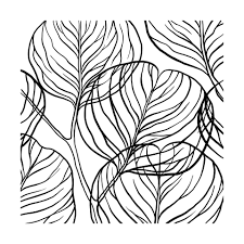 line art fl pattern hand drawn