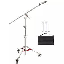 Neewer Pro 100 Stainless Steel C Stand Light Stand With Pulleys Max Height 14 4ft 440cm With 7ft 218cm Cross Bar Tripods Aliexpress