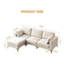 L Shaped Modern Sectional Sofa Couch