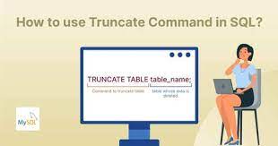 how to use truncate command in sql