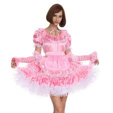 Amazon Com Gocebaby Sissy Maid Pink Lockable Dress Puffy
