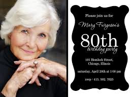 80th Birthday Party Invitations Templates Free Invitation