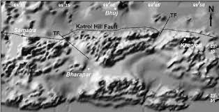 rugged topography of katrol hill range