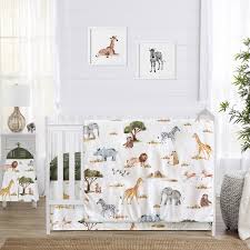 Sweet Jojo Designs Jungle Collection 4 Piece Crib Bedding