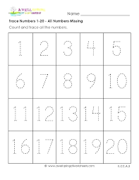 Best Printable Number Chart 1 20 Suzannes Blog