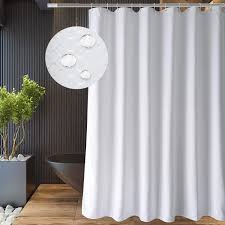 white waffle weave shower curtain 180