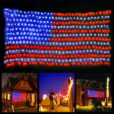 Xtf2015 Led Flag Net Lights Of The United States Waterproof American Flag String Light For Christmas Festival Holiday Independence Day Memorial