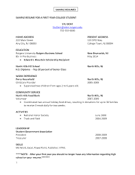 College Student Resume Best Template Collection Resume Sample