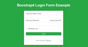 bootstrap 4 login form javatpoint