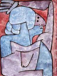 Paul Klee: Fluchende Frau. Kunstdruck, Leinwandbild, Gerahmtes Bild