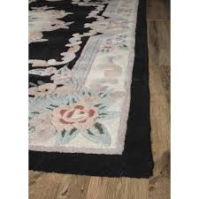 rugs america new aubusson black 4 ft x