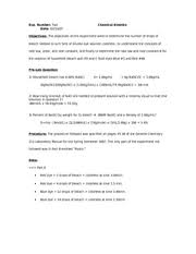 Chemistry Lab Write Up   Best Writing Service Template net