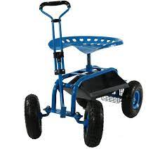 Sunnydaze Garden Cart Rolling Scooter