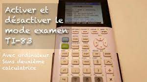 Activate and desactivate the exam mode on TI-83 - YouTube