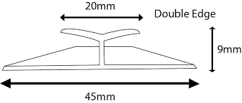 dual edge carpet metal strip door