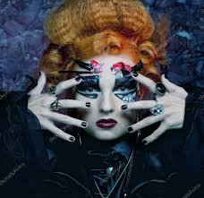 gothic witch dark woman stock photo