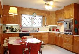 inviting restored 1950s wood kitchen