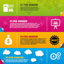 Flyer Brochure Designs Human Resources Icons Presentation Board