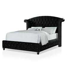 Nesika Black Queen Panel Bed