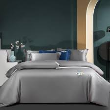 bedding sets navy blue and gray duvet
