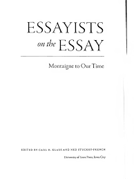 So he told his soldiers to build a wall. Essayists On The Essay Michel De Montaigne Essays