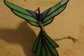 3d Flying Stained Glass Hummingbird