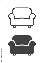 Sofa Couch Icon Line And Solid