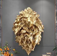 3d Relief Lion Head Large Wall