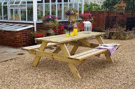 6 Seater Picnic Bench Wooden Table
