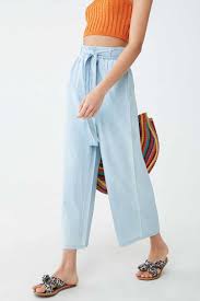 Chambray Ankle Pants