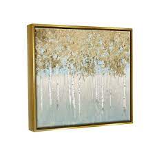 Abstract Gold Tree Landscape Painting