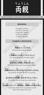 Learn JLPT N5 Vocabulary: 両親 (ryoushin) – Japanesetest4you.com