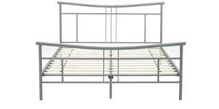 Queen Size Metal Bed In Grey Colour
