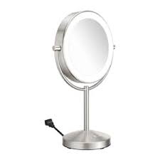 tabletop bathroom makeup mirror lighted
