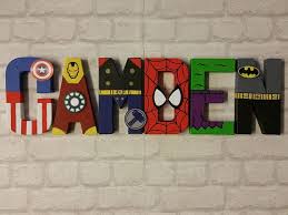 Super Hero Letters Avengers Wall Art
