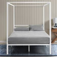 white cytus canopy bed frame