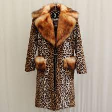 Women S Leopard Print Faux Mink Fur