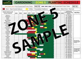 Zone 5 Garden Planting Schedule Garden
