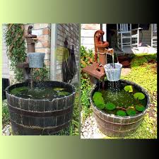 Custom Handmade Whiskey Barrel Fountain