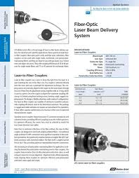 fiber optic laser beam delivery system
