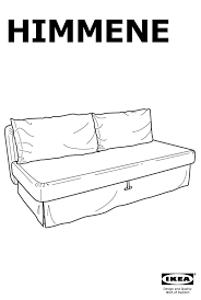 ikea himmene 3 seater sofa bed with