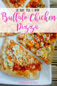 21 Day Fix Buffalo Chicken Pizza is a healthy version of the pizzeria ...