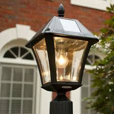 Led outdoor solar lighting has advanced significantly. Gama Sonic Baytown Ii Bulb 1 Light Black Led Outdoor Solar Post Wall Light With Gs Light Bulb Warm White Gs 105b Fpw The Home Depot